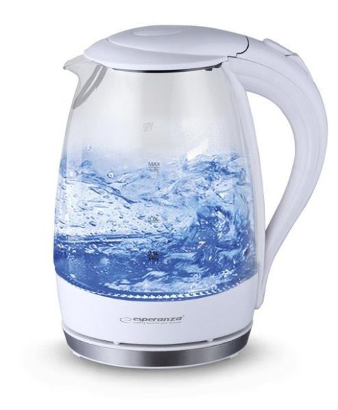 Czajnik szklany Esperanza "Salto angel" 1,7L biały ESPERANZA Czajnik szklany Esperanza "Salto angel" 1,7L biały ESPERANZA