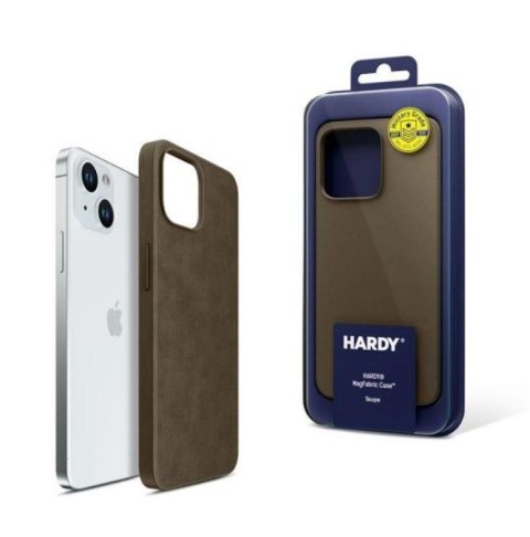 Etui na Apple iPhone 15 z MagSafe- 3mk HARDY MagFabric Case Taupe 3mk Protection