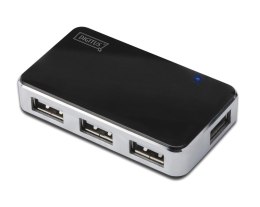 Hub USB DIGITUS DA-70220 4xUSB 2.0 aktywny czarny Digitus