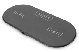 Ładowarka bezprzewodowa DIGITUS indukcyjna 15W Qi Duo-Power 1m USB-C czarna Digitus