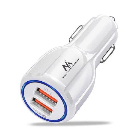 Ładowarka samochodowa Maclean MCE478 W QC 3.0 2xUSB biała Maclean