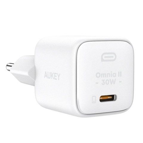 Ładowarka sieciowa Aukey PA-B1L GaN, USB-C, PD 30W biała Aukey