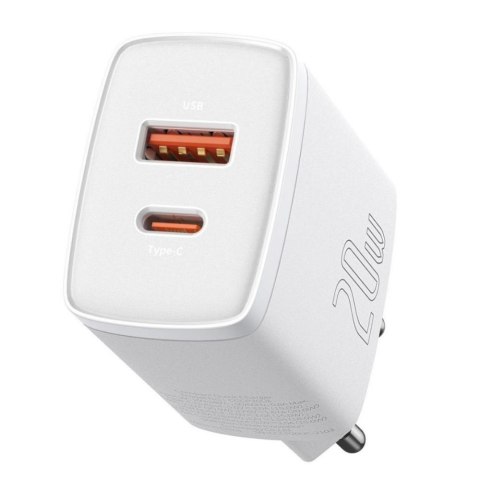 Ładowarka sieciowa Baseus Compact 20W szybka ładowarka sieciowa z gniazdem USB QC3.0 oraz USB-C PD 3.0 Baseus Ładowarka sieciowa Baseus Compact 20W szybka ładowarka sieciowa z gniazdem USB QC3.0 oraz USB-C PD 3.0 Baseus