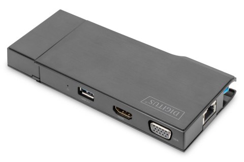 Stacja dokująca DIGITUS USB Typ A 7-portów, 4K 30Hz, HDMI, VGA, 2x USB 3.0, SD microSD, RJ45 Digitus Stacja dokująca DIGITUS USB Typ A 7-portów, 4K 30Hz, HDMI, VGA, 2x USB 3.0, SD microSD, RJ45 Digitus