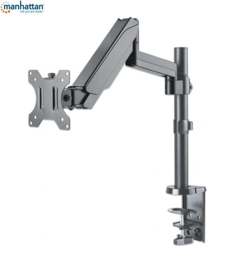 Uchwyt biurkowy LCD/LED Manhattan 17"-32", 8kg, sprężyna gazowa, czarny Manhattan
