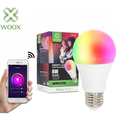 Żarówka Smart Woox LED Wi-Fi Kolorowa RGB+CCT 10W E27 3000K WOOX Żarówka Smart Woox LED Wi-Fi Kolorowa RGB+CCT 10W E27 3000K WOOX