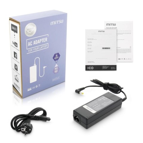 Zasilacz sieciowy Mitsu 19V 4.74A (5.5x1.7) 90W do notebooka Acer Mitsu Zasilacz sieciowy Mitsu 19V 4.74A (5.5x1.7) 90W do notebooka Acer Mitsu