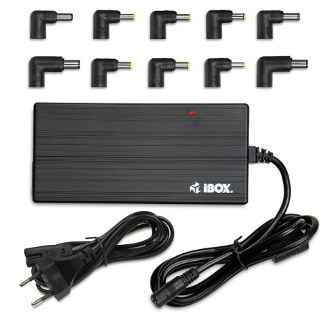 Zasilacz sieciowy uniwersalny iBOX IUZ90WA do notebooka automatyczny o mocy 90W, 10 wtyczek IBOX Zasilacz sieciowy uniwersalny iBOX IUZ90WA do notebooka automatyczny o mocy 90W, 10 wtyczek IBOX