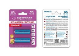 Akumulatorki AA Esperanza 2000mAh 2szt. niebieskie ESPERANZA