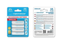 Akumulatorki AA Esperanza 2000mAh 4szt. białe ESPERANZA