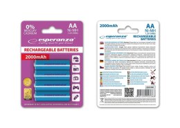 Akumulatorki AA Esperanza 2000mAh 4szt. niebieskie ESPERANZA