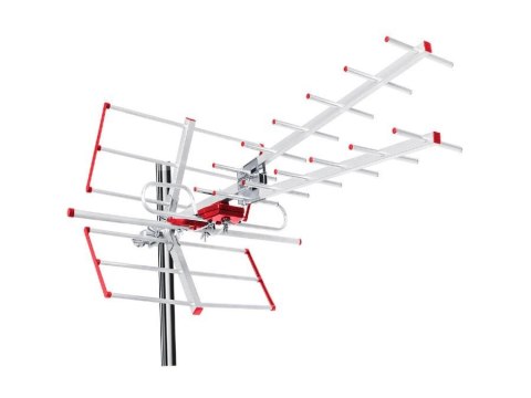 Antena TV DVB-T/T2 H.265 HEVC Maclean MCTV-855A zewnętrzna Combo UHF VHF aktywna max 100dBµV, filtr LTE Maclean