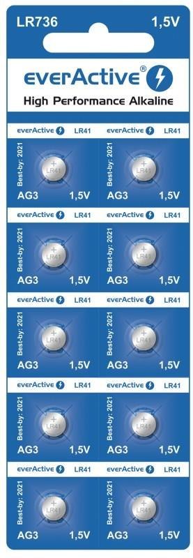 Baterie alkaliczne mini everActive G3 LR736 LR41 10 sztuk Everactive