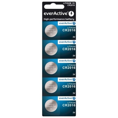 Baterie litowe CR2016 everActive 5 szt. Everactive