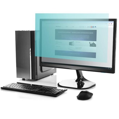Filtr światła niebieskiego Qoltec 27" | 16:9 | Ochrona wzroku | Anti Glare | Matowy | na monitor Qoltec