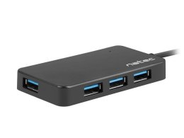 Hub USB Natec Silkworm 4xUSB 3.0 czarny USB-C Natec