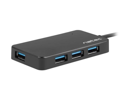 Hub USB Natec Silkworm 4xUSB 3.0 czarny USB-C Natec Hub USB Natec Silkworm 4xUSB 3.0 czarny USB-C Natec