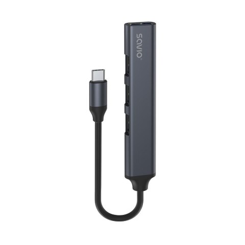 Hub USB SAVIO AK-71 USB-C - 3 x USB-A 2.0, 1 x USB-A 3.1 Gen 1 Savio Hub USB SAVIO AK-71 USB-C - 3 x USB-A 2.0, 1 x USB-A 3.1 Gen 1 Savio