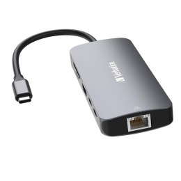 Hub USB Verbatim Multi Port CMH-09: 2xUSB-C 3.1, 1xUSB-A 3.1, 2xUSB-A 3.0, HDMI, RJ-45, SD/microSD Verbatim