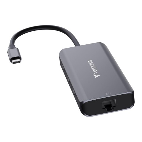 Hub USB Verbatim Multi Port Essentials USB-C PD, 3xUSB-A 3.0, HDMI, RJ-45 Verbatim Hub USB Verbatim Multi Port Essentials USB-C PD, 3xUSB-A 3.0, HDMI, RJ-45 Verbatim