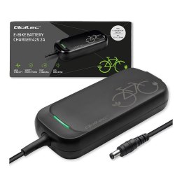 Ładowarka Qoltec do roweru skutera elektrycznego 36V | 42V | 2A | 5.5*2.5 | wodoodporna + kabel zasilający Qoltec