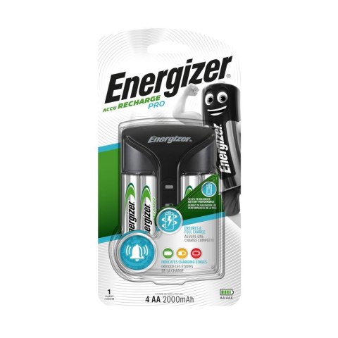 Ładowarka akumulatorków Ni-MH Energizer PRO + 4 x R6/AA 2000 mAh Energizer Ładowarka akumulatorków Ni-MH Energizer PRO + 4 x R6/AA 2000 mAh Energizer