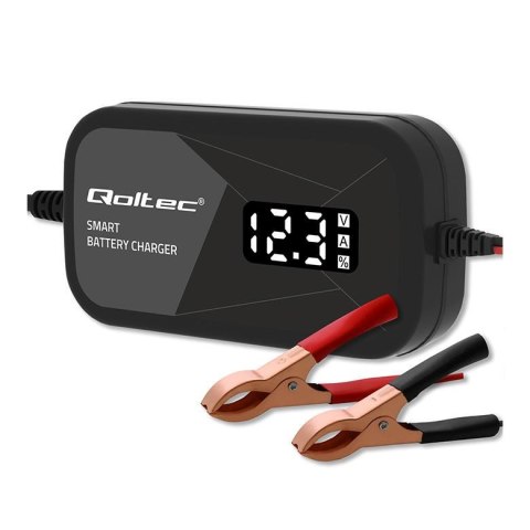 Ładowarka inteligentna Qoltec mikroprocesorowa 12V | 2A | Prostownik z funkcją regeneracji ogniw do akumulatora AGM GEL | LCD Qoltec Ładowarka inteligentna Qoltec mikroprocesorowa 12V | 2A | Prostownik z funkcją regeneracji ogniw do akumulatora AGM GEL | LCD Qoltec