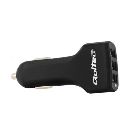 Ładowarka samochodowa Qoltec 24W 5V 4,8A 3xUSB Qoltec