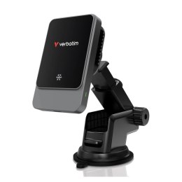 Ładowarka samochodowa magnetyczna bezprzewodowa Charge 'n' Drive Verbatim 15W/7,5W Qi RGB Verbatim