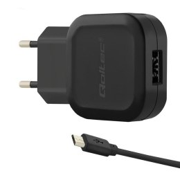Ładowarka sieciowa Qoltec 12W | 5V | 2,4A | USB | +kabel MicroUSB Qoltec
