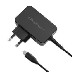 Ładowarka sieciowa Qoltec GaN POWER PRO | 1xUSB-C | 45W | 5-20V | 2.25-3A | Czarna Qoltec