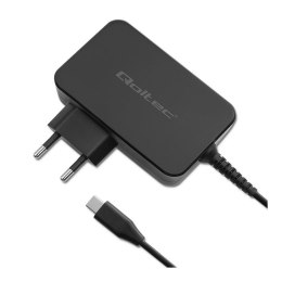 Ładowarka sieciowa Qoltec GaN POWER PRO | 1xUSB-C | 90W | 5-20V | 3-4.5A | Czarna Qoltec