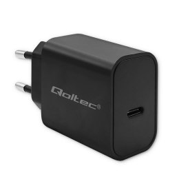 Ładowarka sieciowa Qoltec Super Quick PD | USB-C | 20W | 5-12V | 1.67-3A | Czarna Qoltec