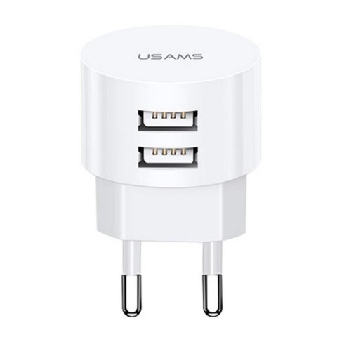 Ładowarka sieciowa Usams T20 2,1A 2xUSB- bez kabla - biała USAMS Ładowarka sieciowa Usams T20 2,1A 2xUSB- bez kabla - biała USAMS