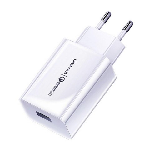 Ładowarka sieciowa Usams T22 3A 18W 1xUSB QC 3.0 bez kabla - biała USAMS Ładowarka sieciowa Usams T22 3A 18W 1xUSB QC 3.0 bez kabla - biała USAMS