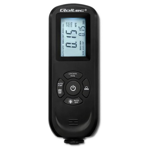 Miernik grubości lakieru Qoltec z podświetlanym bocznym wyświetlaczem LCD | 0 ~ 2000um Qoltec
