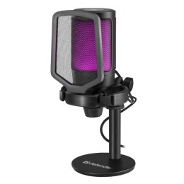 Mikrofon przewodowy Defender IMPULSE GMC 600 ze statywem STREAM strumieniowy RGB USB Defender