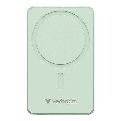 Powerbank Verbatim Charge 'n' Go Essentials Magnetic Wireless 5000mAh USB-C PD 3.0 Green Verbatim Powerbank Verbatim Charge 'n' Go Essentials Magnetic Wireless 5000mAh USB-C PD 3.0 Green Verbatim