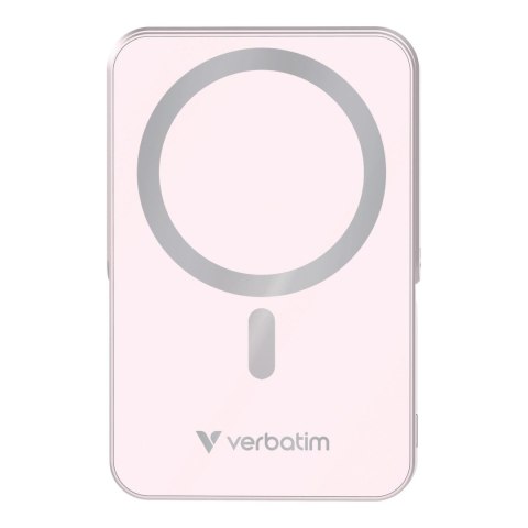 Powerbank Verbatim Charge 'n' Go Magnetic Wireless with Stand 10000mAh USB-C PD 3.0 Pink Verbatim Powerbank Verbatim Charge 'n' Go Magnetic Wireless with Stand 10000mAh USB-C PD 3.0 Pink Verbatim