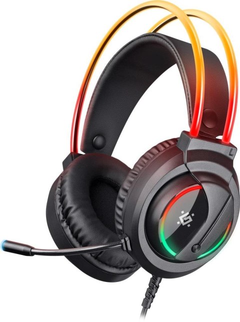 Słuchawki z mikrofonem Defender FLAME podświetlane Gaming RGB + GRA Defender Słuchawki z mikrofonem Defender FLAME podświetlane Gaming RGB + GRA Defender