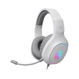 Słuchawki z mikrofonem Defender FURY Gaming 4 pin + adapter 2x mini jack+ GRA białe Defender