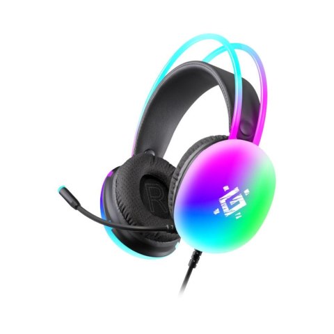 Słuchawki z mikrofonem Defender IGNIS podświetlane Gaming USB RGB czarne + GRA Defender Słuchawki z mikrofonem Defender IGNIS podświetlane Gaming USB RGB czarne + GRA Defender
