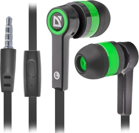 Słuchawki z mikrofonem Defender PULSE 420 douszne 4-pin czarno-zielone Defender Słuchawki z mikrofonem Defender PULSE 420 douszne 4-pin czarno-zielone Defender