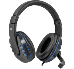 Słuchawki z mikrofonem Defender WARHEAD G-160 Gaming czarno-niebieskie + GRA Defender