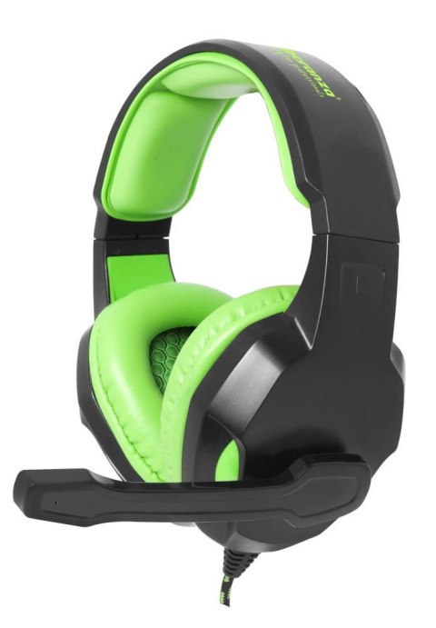 Słuchawki z mikrofonem Esperanza "Cobra" Gaming czarno-zielone ESPERANZA