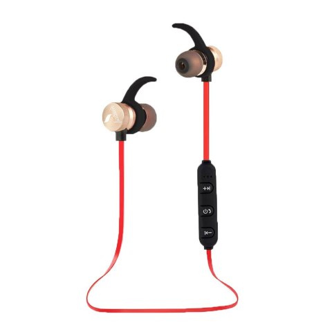 Słuchawki z mikrofonem Esperanza EH186L douszne Bluetooth metalowe miedziane ESPERANZA Słuchawki z mikrofonem Esperanza EH186L douszne Bluetooth metalowe miedziane ESPERANZA