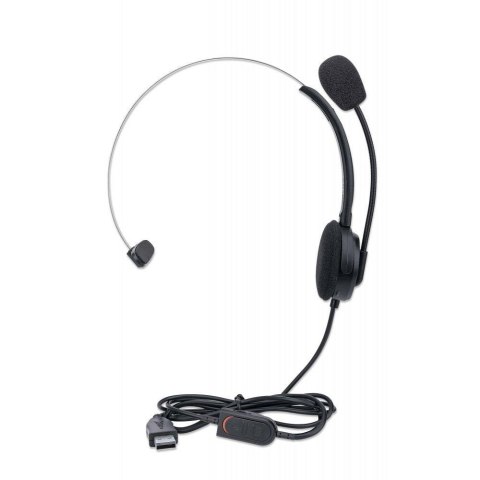Słuchawki z mikrofonem Manhattan Mono USB Manhattan