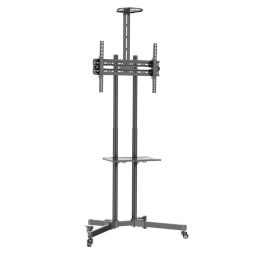 Stojak mobilny Techly 37''-70'', 50kg regulowany, 2xpółka Techly