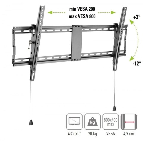 Uchwyt ścienny Techly 43"-90", 70kg slim Techly Uchwyt ścienny Techly 43"-90", 70kg slim Techly