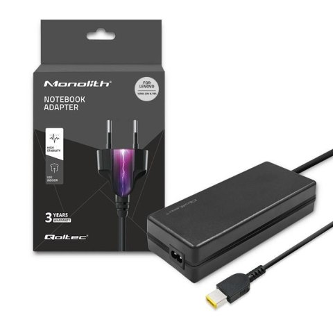 Zasilacz sieciowy Qoltec do Lenovo 135W | 20V | 6.75A | Slim tip+pin |+kabel zasilający Qoltec